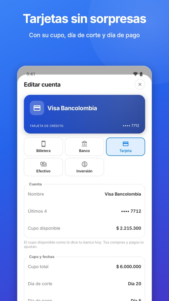 Tarjetas sin sorpresas: cupo, día de corte y día de pago